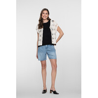 Geisha Vest Crochet Ecru