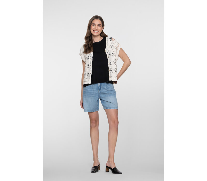Geisha Vest Crochet Ecru