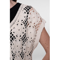 Geisha Vest Crochet Ecru