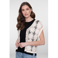 Geisha Vest Crochet Ecru