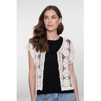 Geisha Vest Crochet Ecru