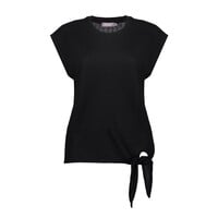 Geisha Top Ajour with Knot Black