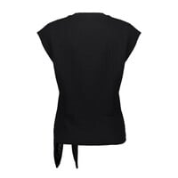 Geisha Top Ajour with Knot Black