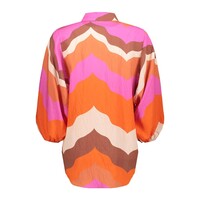 Geisha Blouse Ecru Brown Cassis