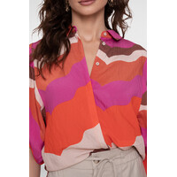 Geisha Blouse Ecru Brown Cassis