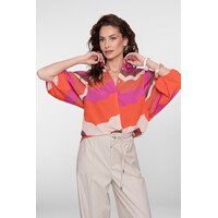 Geisha Blouse Ecru Brown Cassis