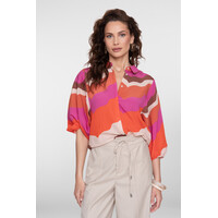 Geisha Blouse Ecru Brown Cassis