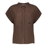 Geisha Blouse Linen Brown