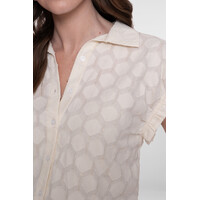 Geisha Blouse Lurex Off White