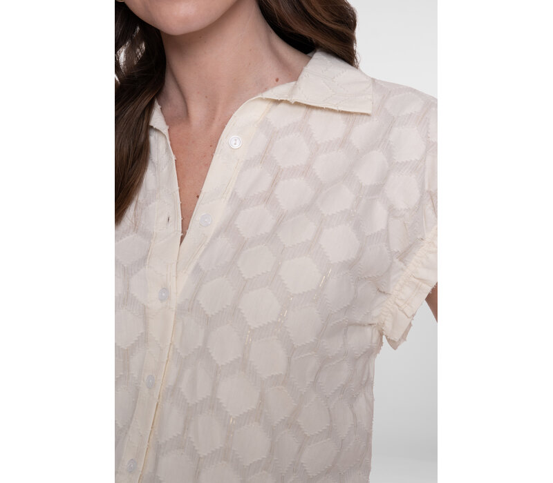 Geisha Blouse Lurex Off White