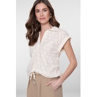 Geisha Blouse Lurex Off White