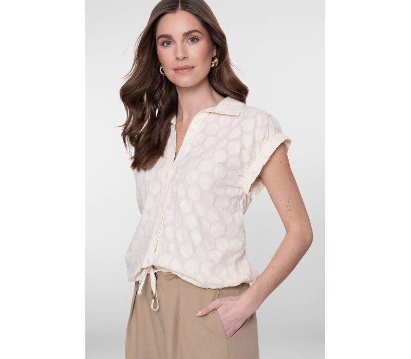 Geisha Blouse Lurex Off White