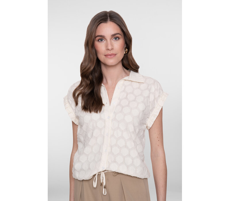 Geisha Blouse Lurex Off White
