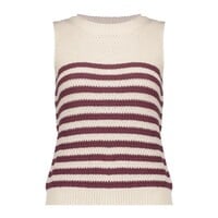 Geisha Spencer Striped Off White Cherry Red