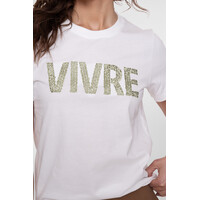 Geisha T-Shirt Vivre Off White Green