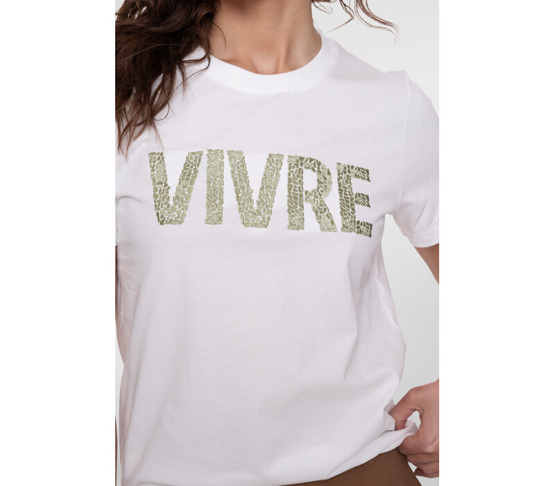 Geisha T-Shirt Vivre Off White Green
