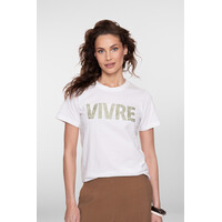 Geisha T-Shirt Vivre Off White Green