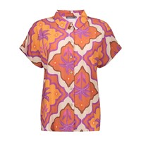 Geisha Blouse Ecru Mango Purple