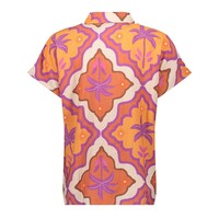 Geisha Blouse Ecru Mango Purple