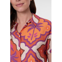 Geisha Blouse Ecru Mango Purple