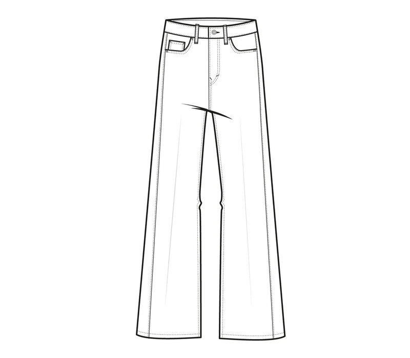 Red Button Claudette Slanted Seam Light Blue