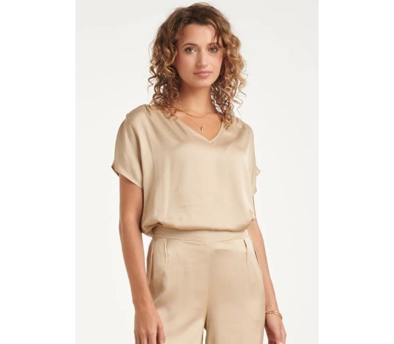 Smashed Lemon Blouse Dark Sand