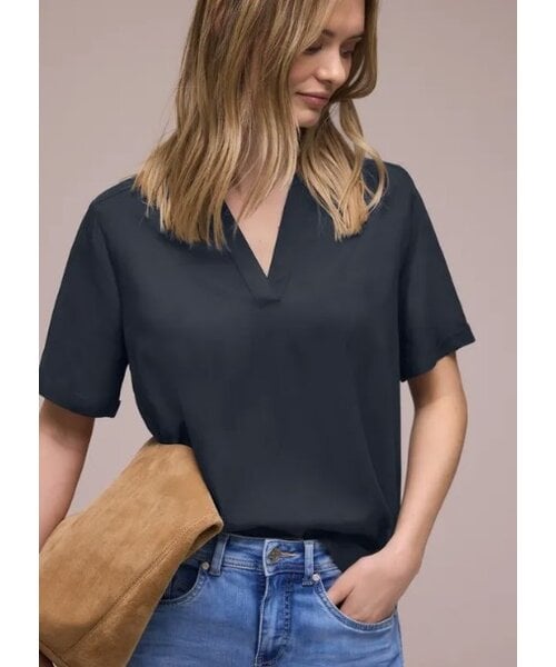 StreetOne Street One Splitneck Blouse Turn-Up