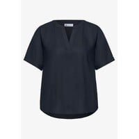 Street One Splitneck Blouse Turn-Up Shadowed Navy