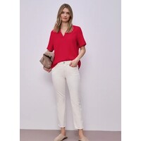 Street One Splitneck Blouse Turn-Up Salsa Red