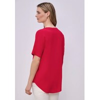 Street One Splitneck Blouse Turn-Up Salsa Red