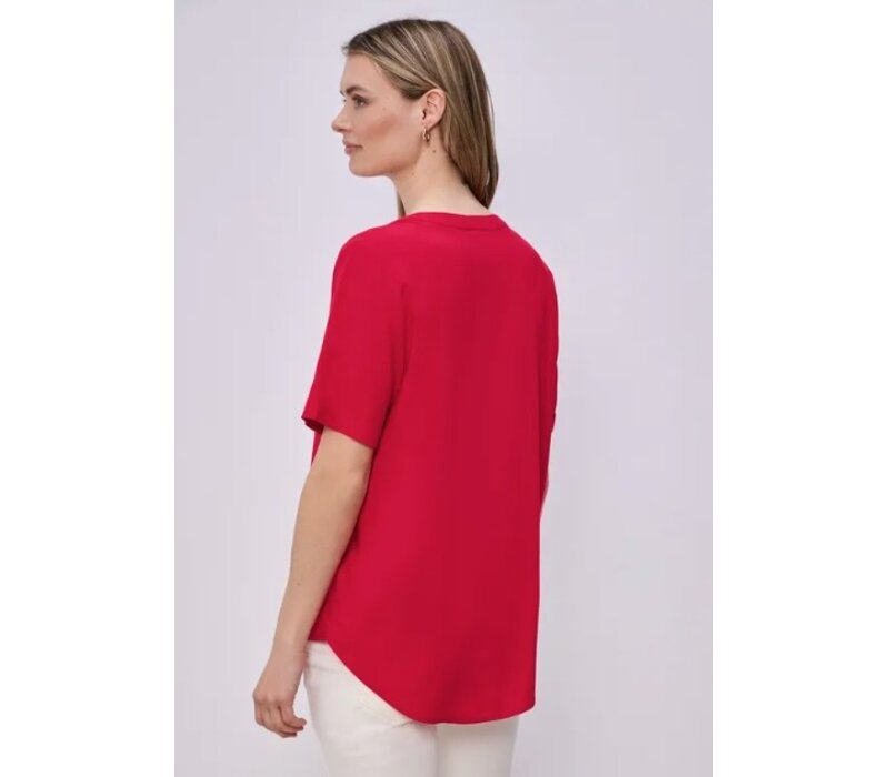 Street One Splitneck Blouse Turn-Up Salsa Red