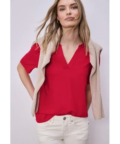 StreetOne Street One Splitneck Blouse Turn-Up
