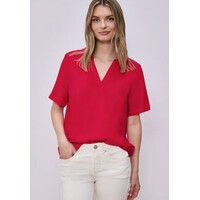Street One Splitneck Blouse Turn-Up Salsa Red