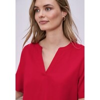 Street One Splitneck Blouse Turn-Up Salsa Red
