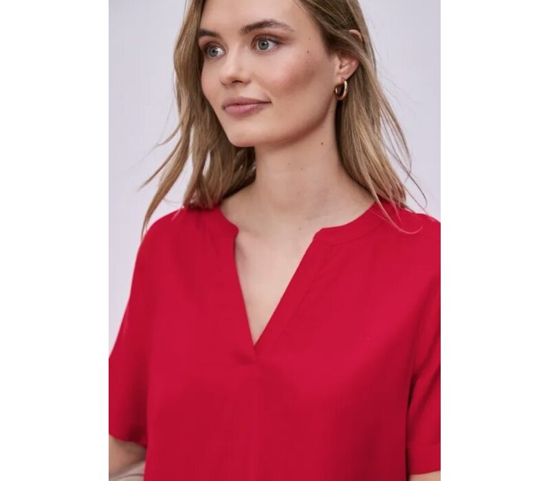 Street One Splitneck Blouse Turn-Up Salsa Red