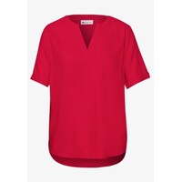 Street One Splitneck Blouse Turn-Up Salsa Red