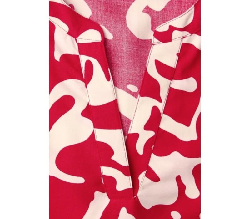 Street One Splitneck Blouse Turn-Up Salsa Red