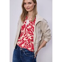 Street One Splitneck Blouse Turn-Up Salsa Red