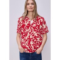 Street One Splitneck Blouse Turn-Up Salsa Red