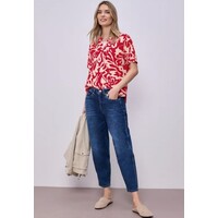 Street One Splitneck Blouse Turn-Up Salsa Red