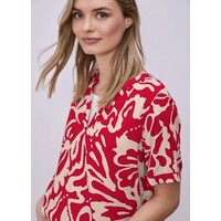 Street One Splitneck Blouse Turn-Up Salsa Red