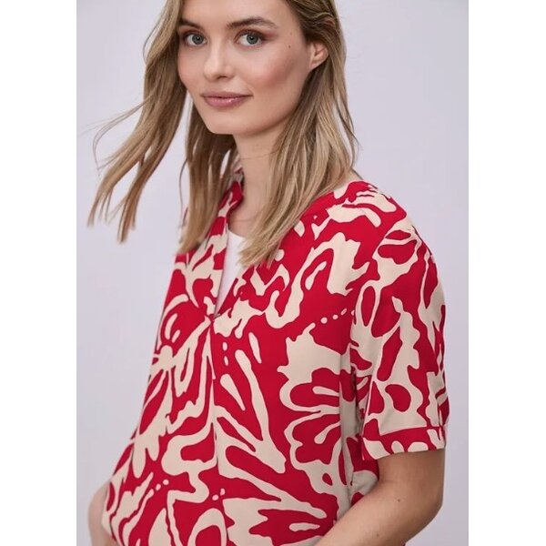 Street One Splitneck Blouse Turn-Up 