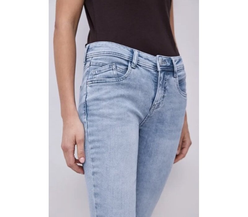 Street One York Mid Waist Light Blue Random Wash