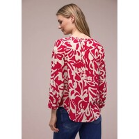 Street One Buttoned Tunicblouse Tape Details Salsa Red