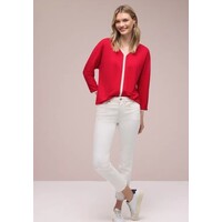 Street One Shirt Striped Panel Salsa Red