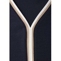 Street One Shirt Striped Panel Shadowed Navy