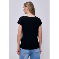 Street One printed Structure Mat-Mix Shirt Shadowed Navy