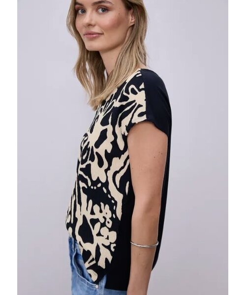 StreetOne Street One printed Structure Mat-Mix Shirt