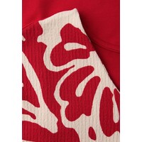 Street One Printed Structure Mat Mix Shirt Salsa Red