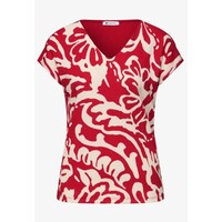Street One Printed Structure Mat Mix Shirt Salsa Red